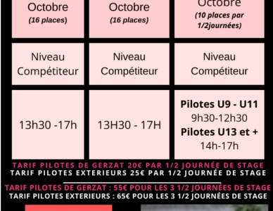 Stages Vacances de la Toussaint