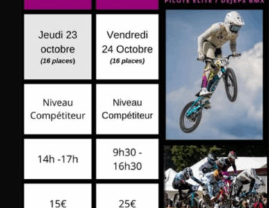 Stages Vacances de la Toussaint 2025 – Gerzat Arverne BMX